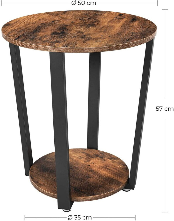 Modern Rustic Round Side Table