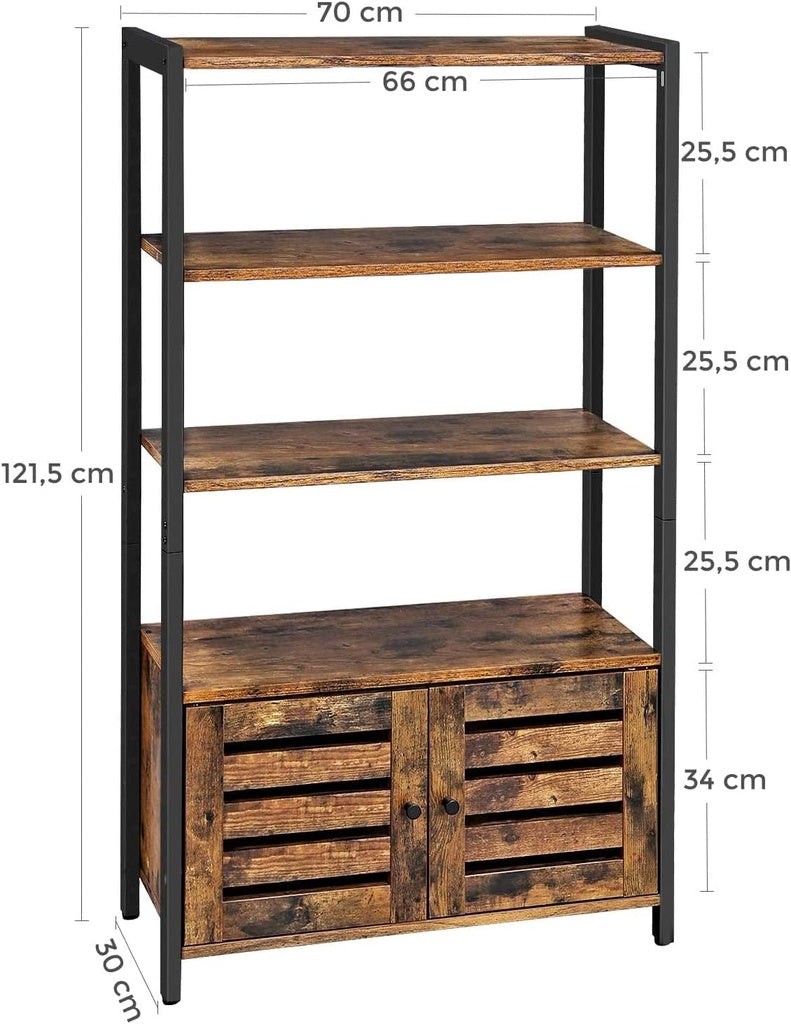 Modern Rustic Mini Bookcase Storage Cabinet