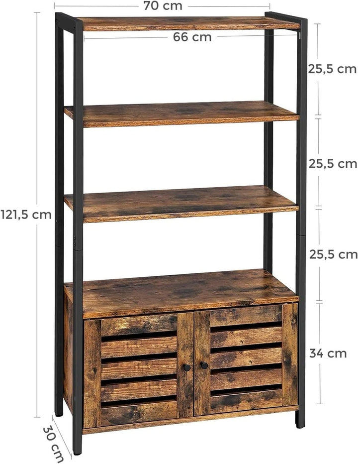 Modern Rustic Mini Bookcase Storage Cabinet