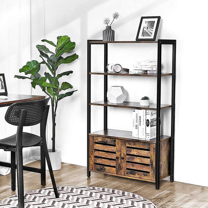 Modern Rustic Mini Bookcase Storage Cabinet