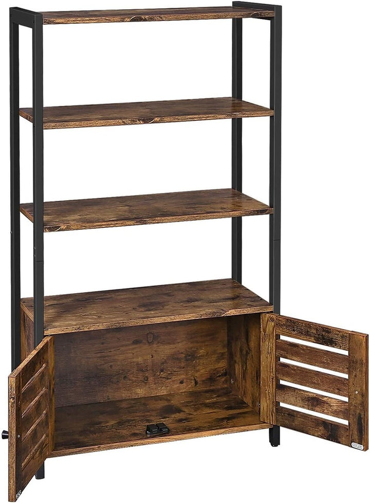 Modern Rustic Mini Bookcase Storage Cabinet