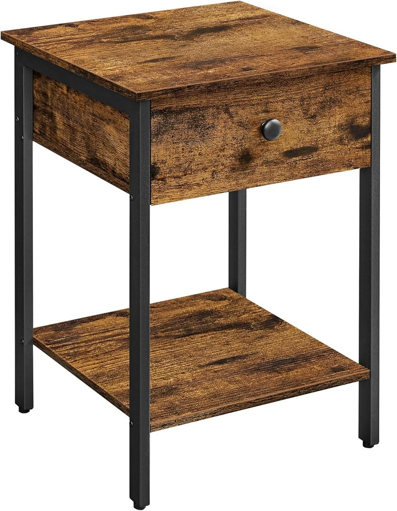 Modern Rustic End Table with Drawer