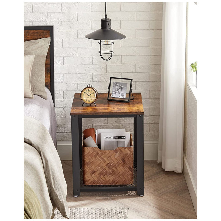 Modern Rustic Square Side Table