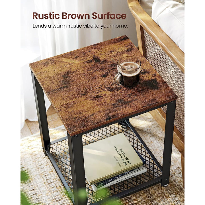 Modern Rustic Square Side Table