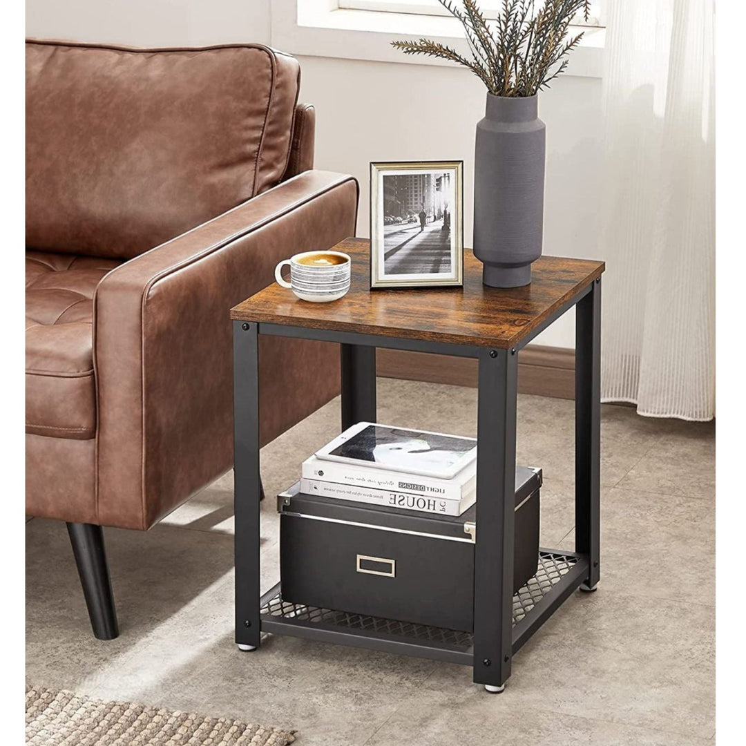 Modern Rustic Square Side Table