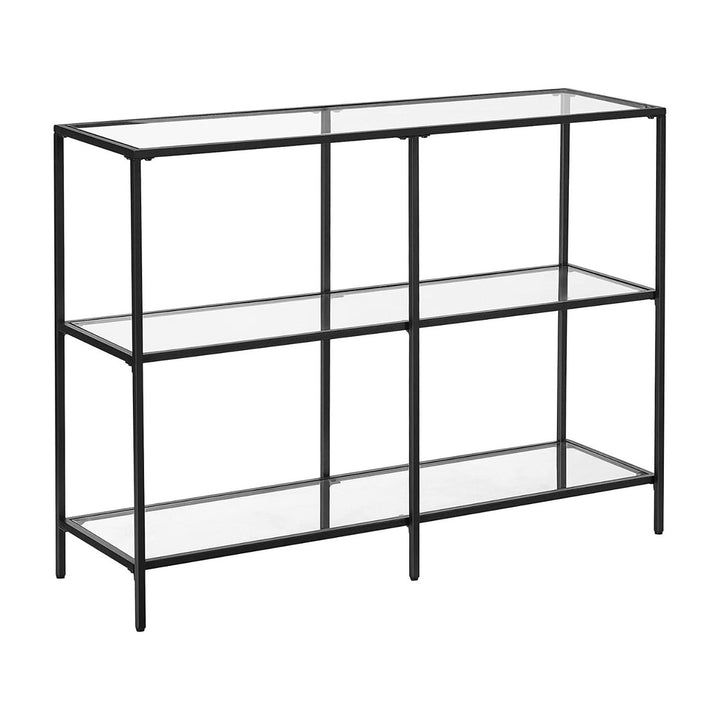 3 Tier Tempered Glass Console Table Display Shelf 100cm