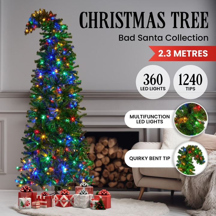 7.5FT Pre-lit Grinch Christmas Tree - 1240 Tips - Homecoze