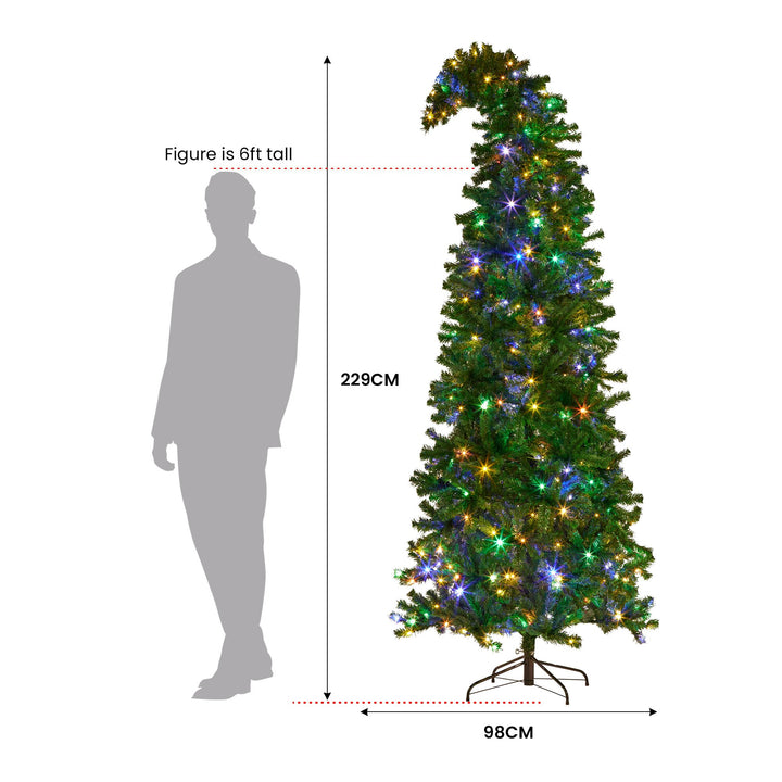 7.5FT Pre-lit Grinch Christmas Tree - 1240 Tips - Homecoze