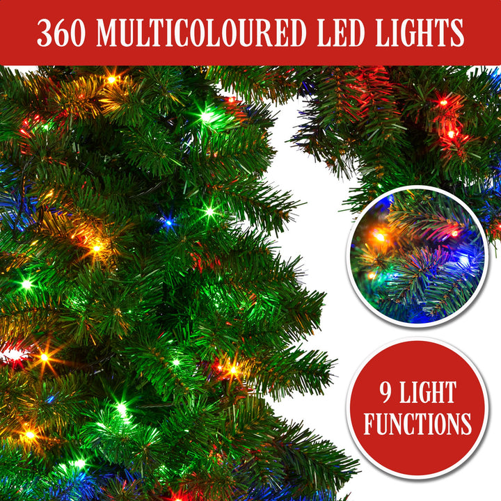 7.5FT Pre-lit Grinch Christmas Tree - 1240 Tips - Homecoze