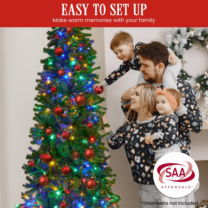 7.5FT Pre-lit Grinch Christmas Tree - 1240 Tips - Homecoze