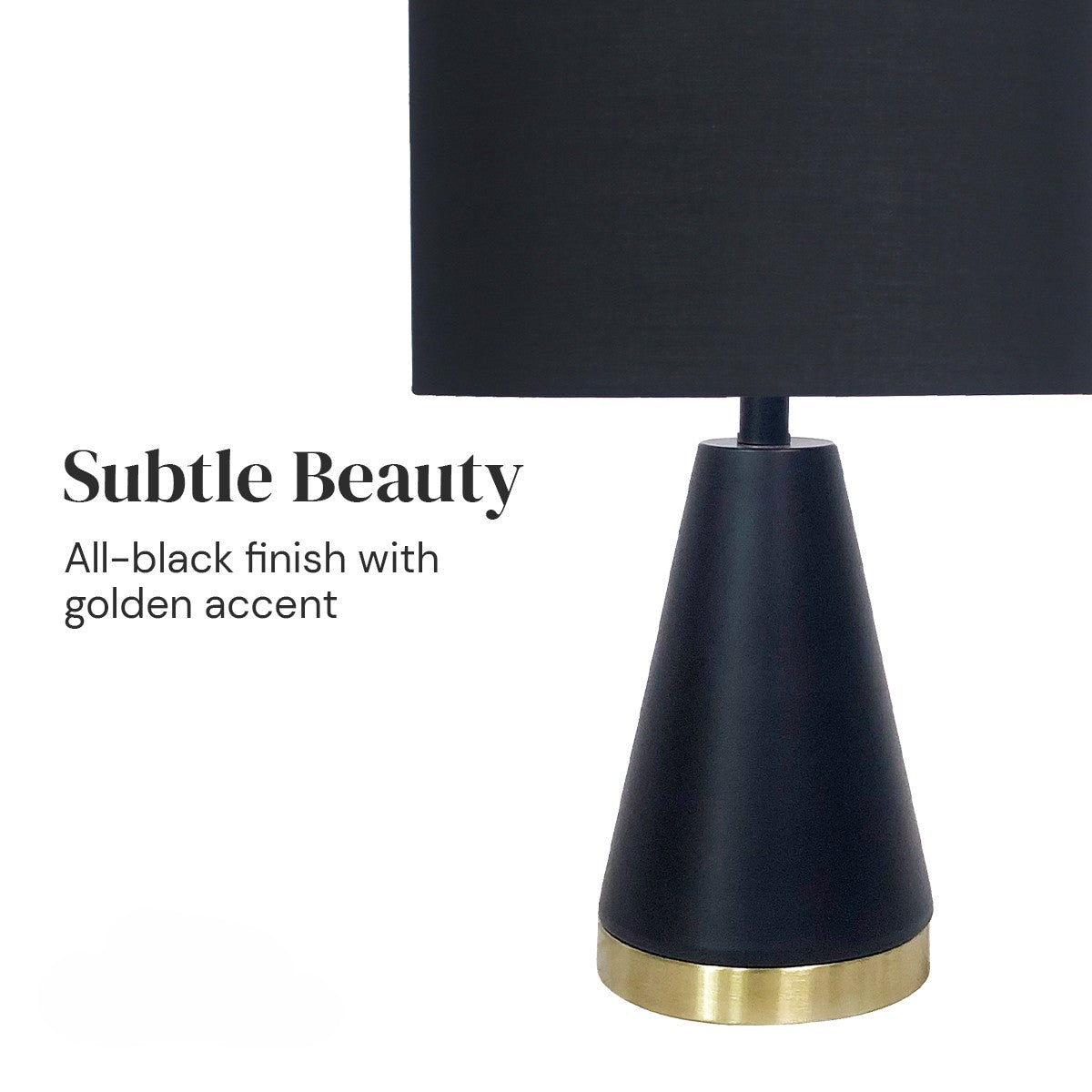 Metal Table Lamp in Black and Gold - Homecoze
