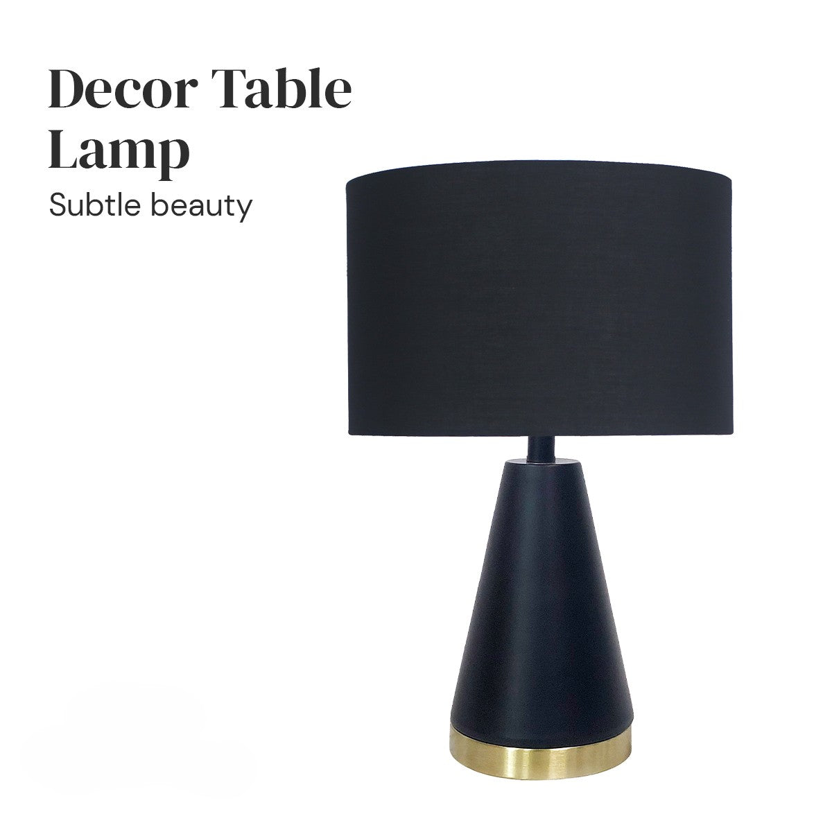 Metal Table Lamp in Black and Gold - Homecoze