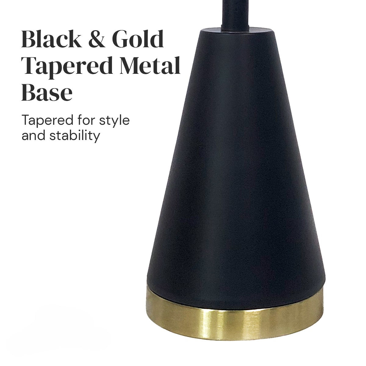 Metal Table Lamp in Black and Gold - Homecoze