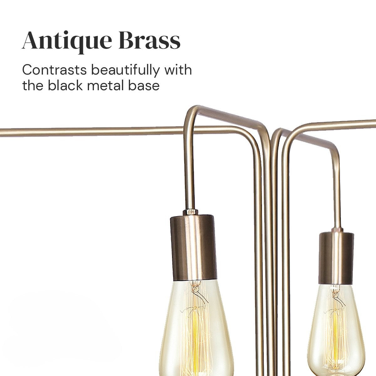 Modern Exposed Bulb 4-Arm Industrial Light Floor Lamp - Homecoze