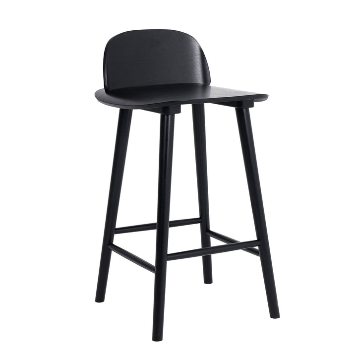 Elio (Single) Wooden Bar Stool 65cm - Black - Homecoze