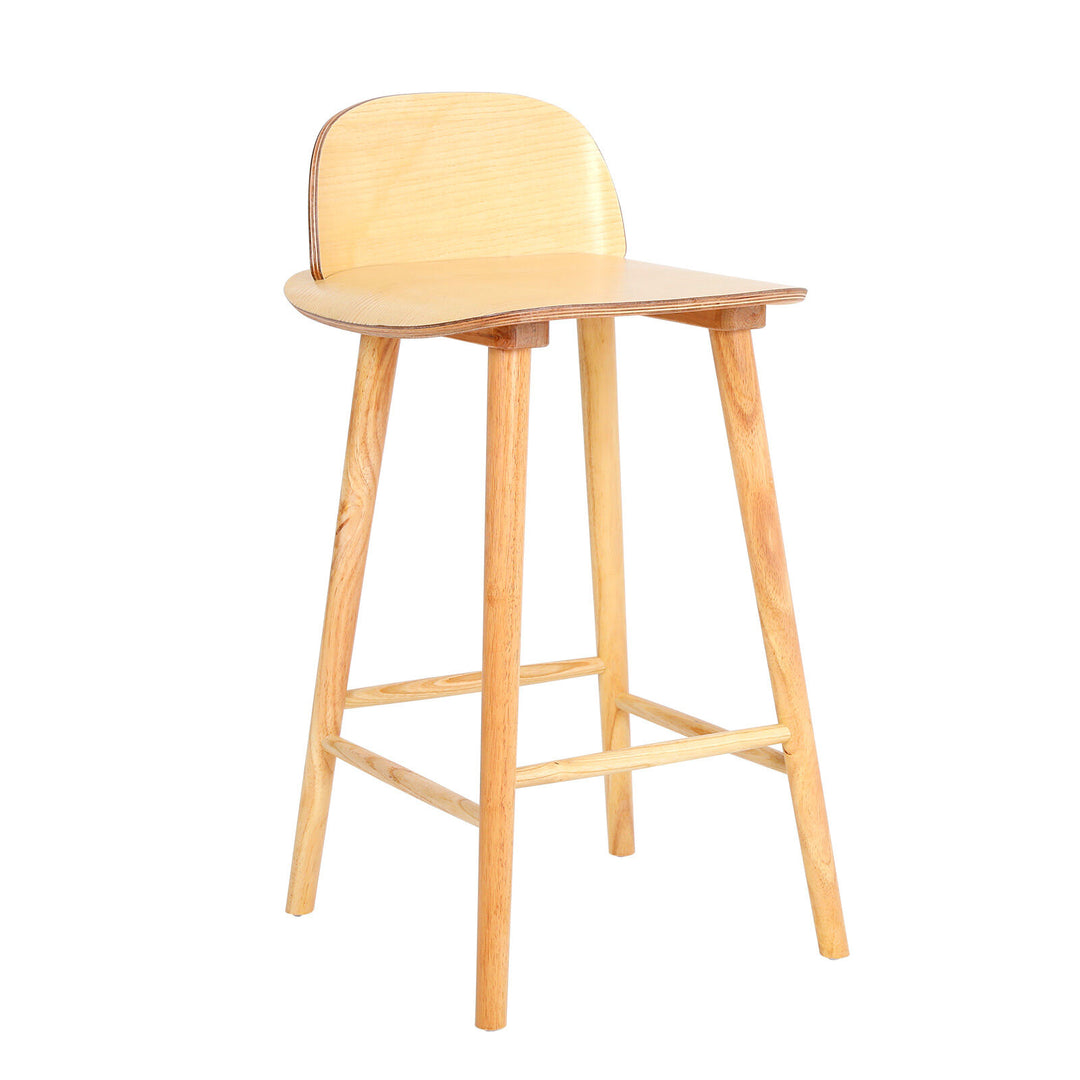Elio (Single) Wooden Bar Stool 65cm - Oak - Homecoze
