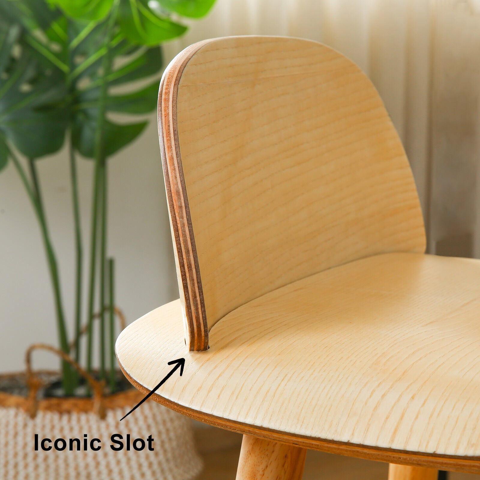 Elio (Set of 2) Wooden Bar Stools 65cm - Oak - Homecoze