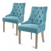 Genevieve (Set of 2) French Provincial Dining Chairs - Blue