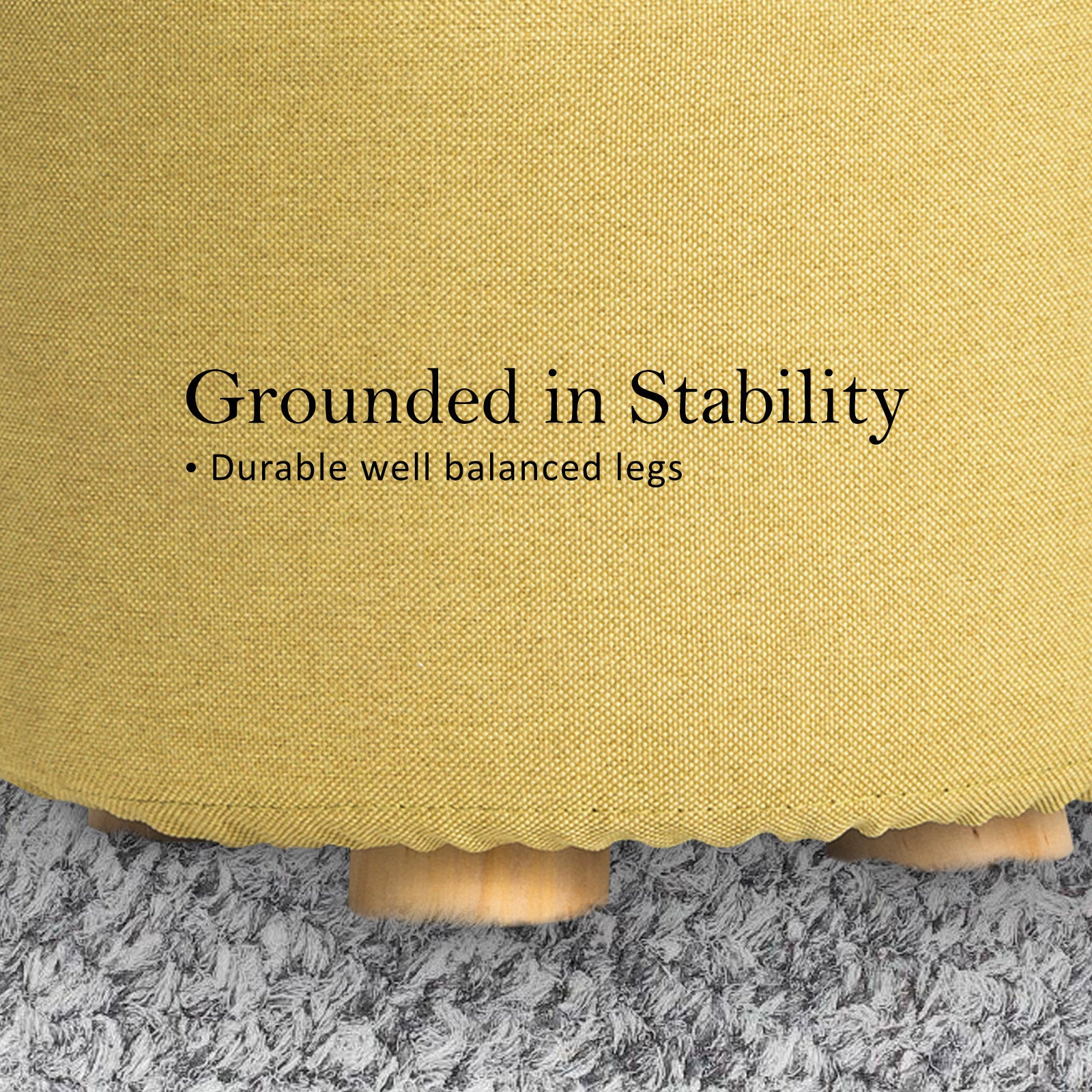 Mini Ottoman Pouffe Foot Stool - Mustard Yellow - Homecoze