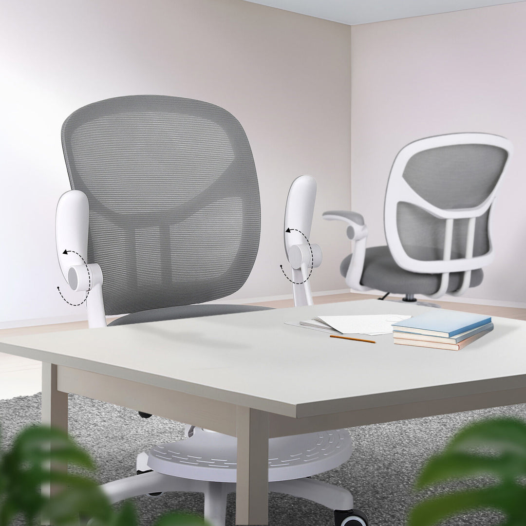 Kids Desk Chair - Children Office Study Seat with Footrest NOVA - Grey - Homecoze