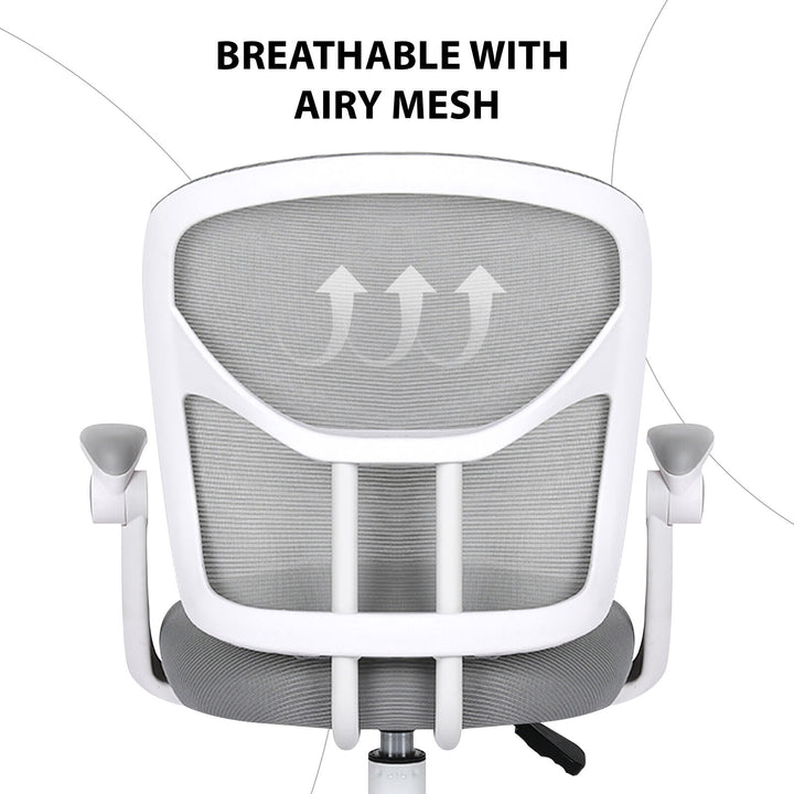 Kids Desk Chair - Children Office Study Seat with Footrest NOVA - Grey - Homecoze