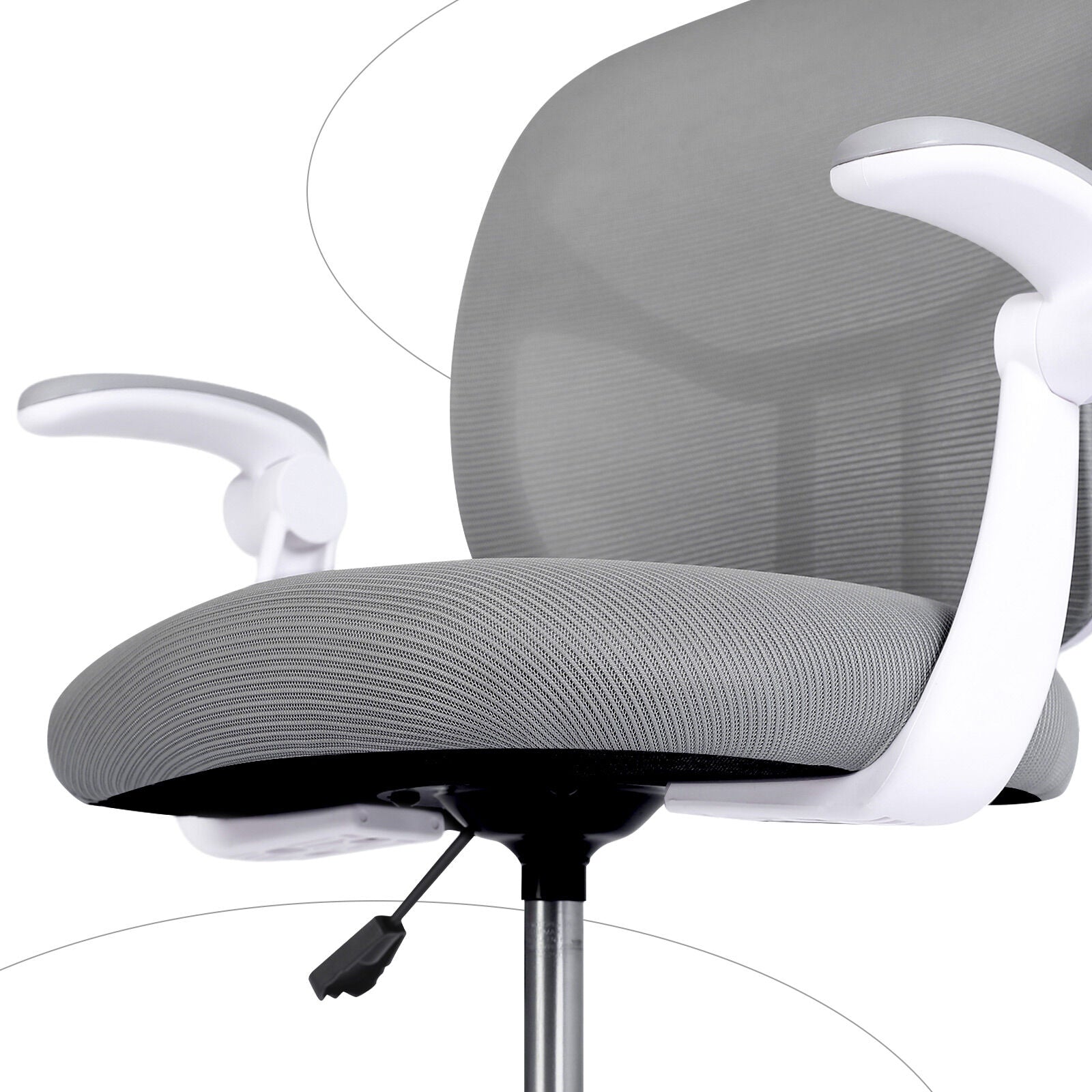 Kids Desk Chair - Children Office Study Seat with Footrest NOVA - Grey - Homecoze