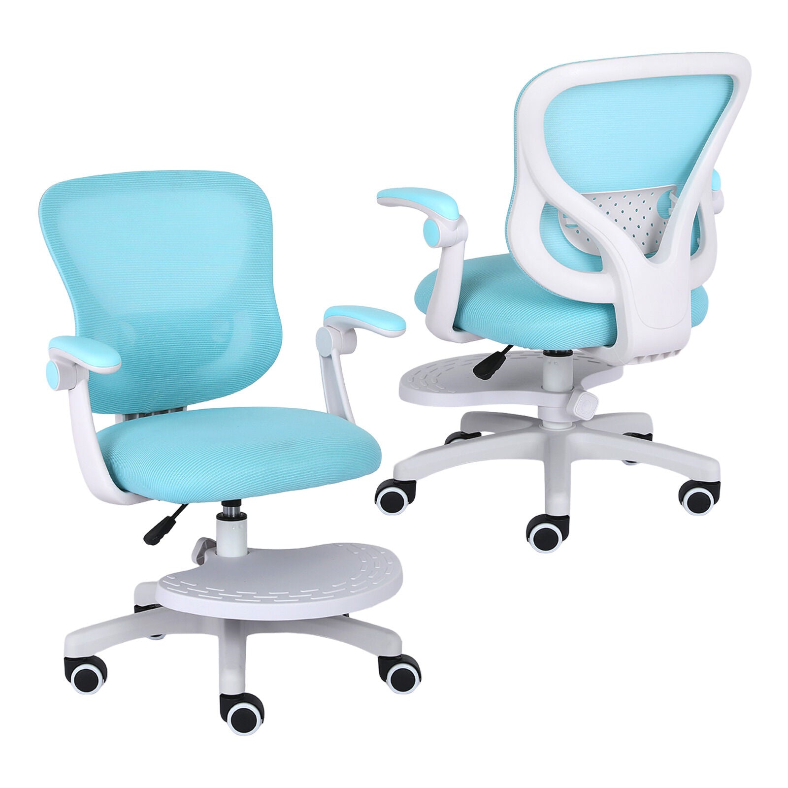 Kids Desk Chair - Children Office Study Seat with Footrest CILO - Blue - Homecoze