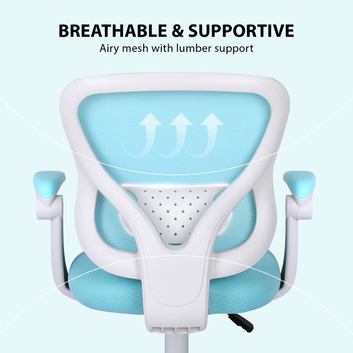 Kids Desk Chair - Children Office Study Seat with Footrest CILO - Blue - Homecoze