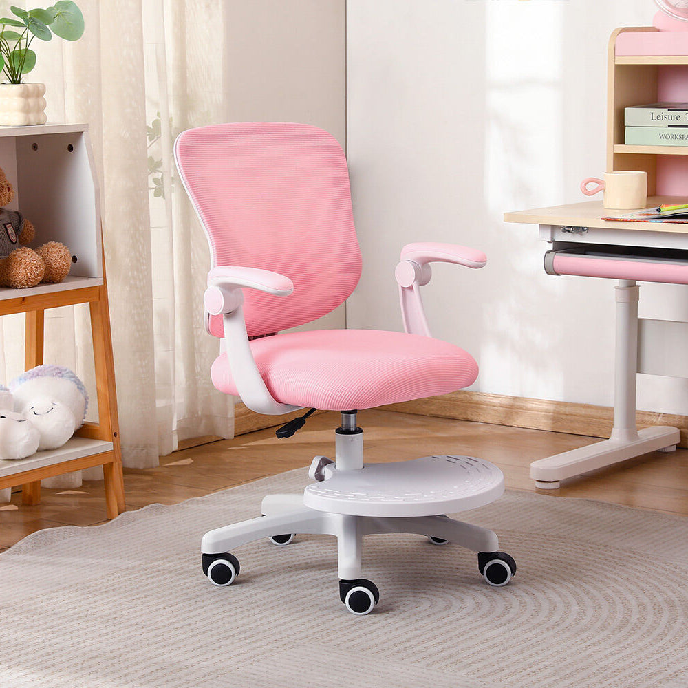 Kids Desk Chair - Children Office Study Seat with Footrest CILO - Pink - Homecoze