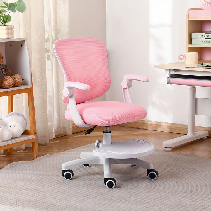Kids Desk Chair - Children Office Study Seat with Footrest CILO - Pink - Homecoze