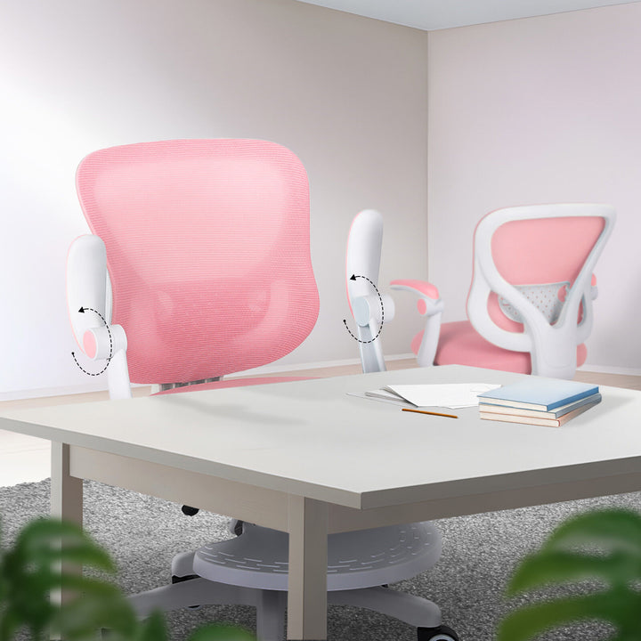 Kids Desk Chair - Children Office Study Seat with Footrest CILO - Pink - Homecoze