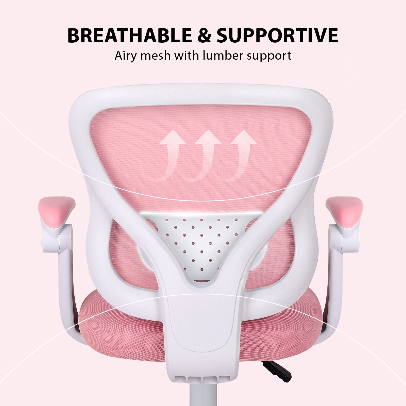 Kids Desk Chair - Children Office Study Seat with Footrest CILO - Pink - Homecoze