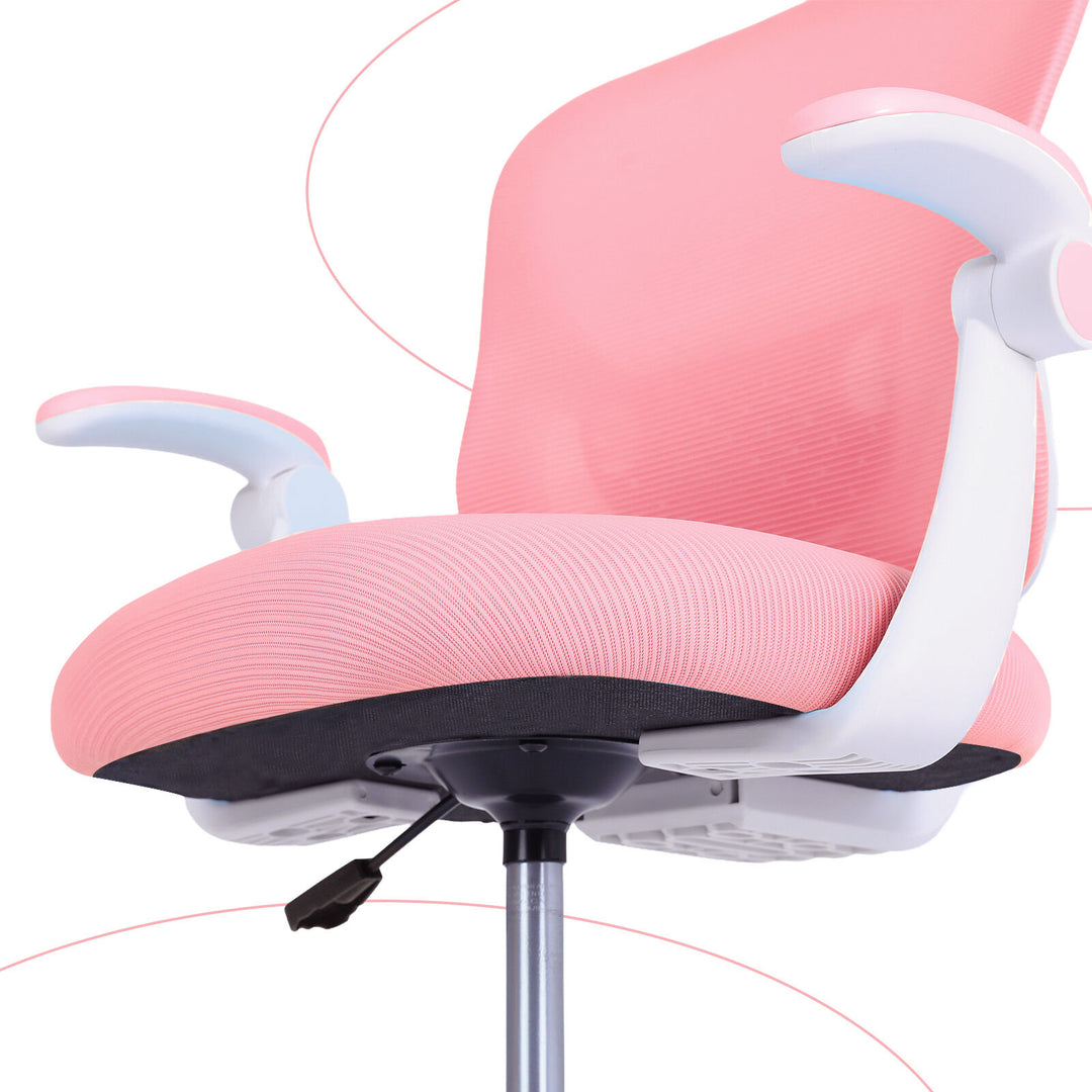Kids Desk Chair - Children Office Study Seat with Footrest CILO - Pink - Homecoze