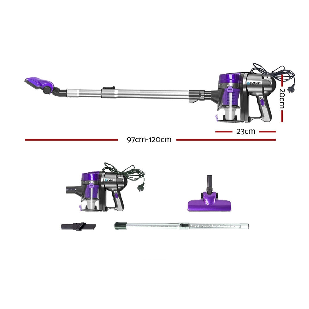 Handheld Powerful 450W Corded Stick Vacuum Cleaner - Purple - Homecoze