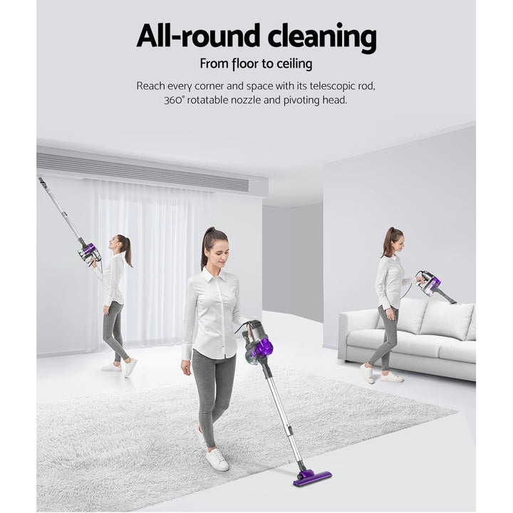 Handheld Powerful 450W Corded Stick Vacuum Cleaner - Purple - Homecoze
