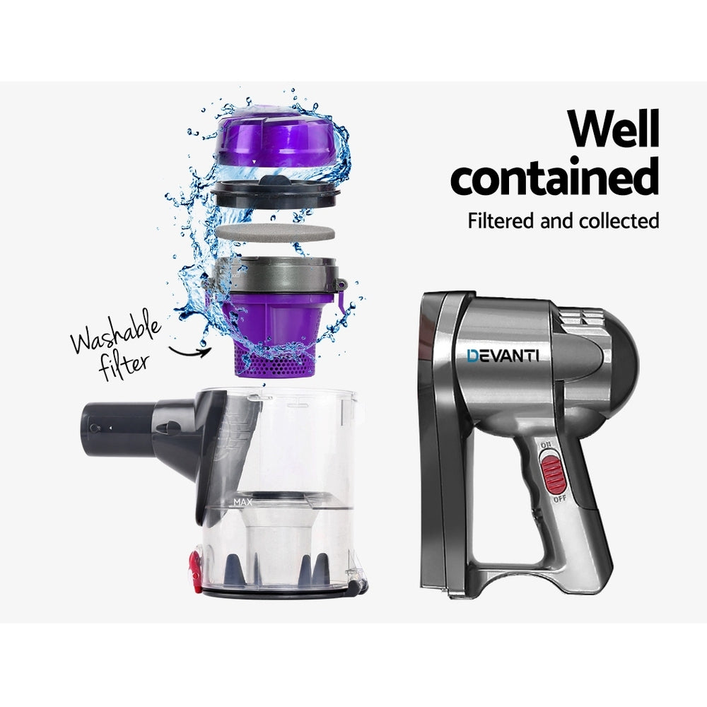 Handheld Powerful 450W Corded Stick Vacuum Cleaner - Purple - Homecoze