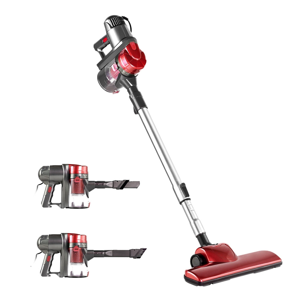 Handheld Powerful 450W Corded Stick Vacuum Cleaner - Red - Homecoze