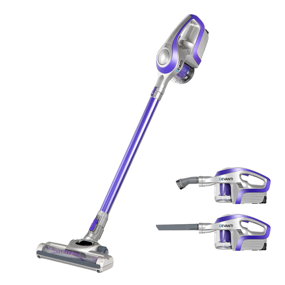 Cordless Stick Vacuum Cleaner 150W - Purple & Grey - Homecoze