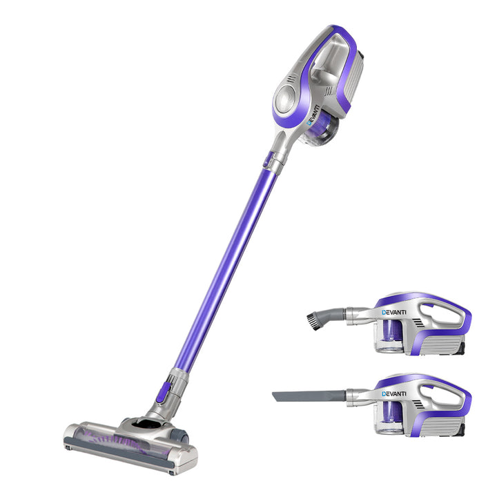 Cordless Stick Vacuum Cleaner 150W - Purple & Grey - Homecoze