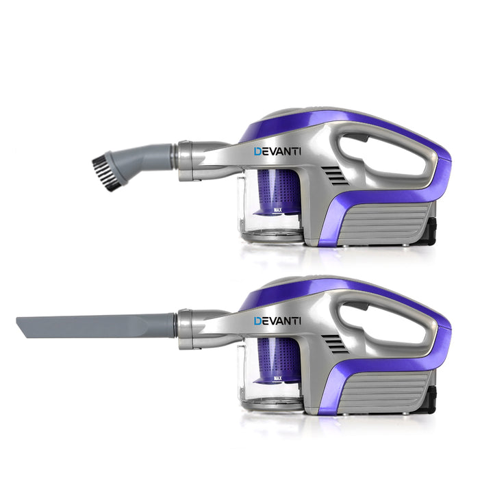 Cordless Stick Vacuum Cleaner 150W - Purple & Grey - Homecoze