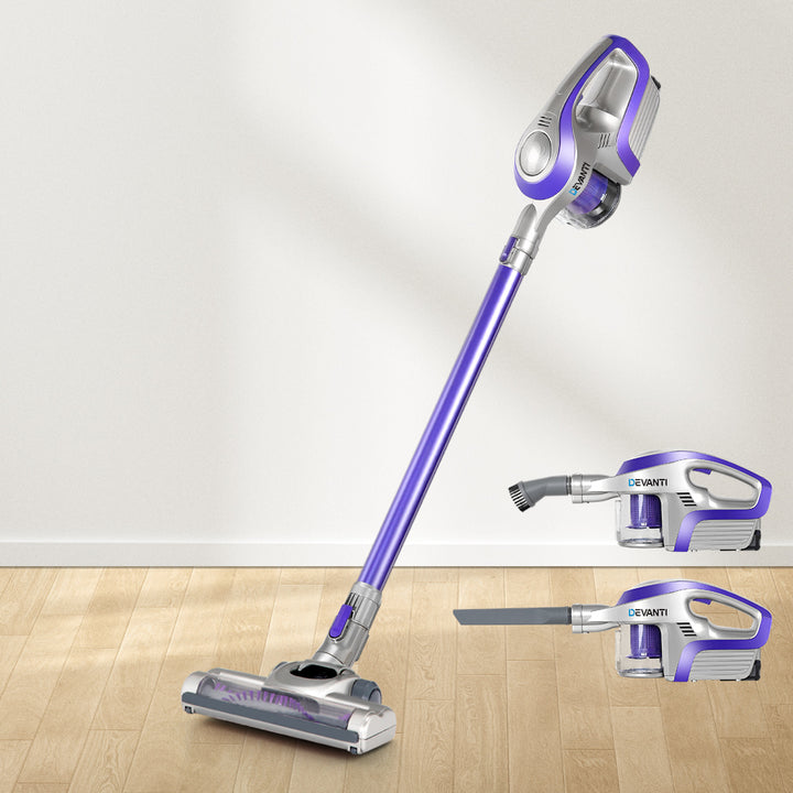 Cordless Stick Vacuum Cleaner 150W - Purple & Grey - Homecoze