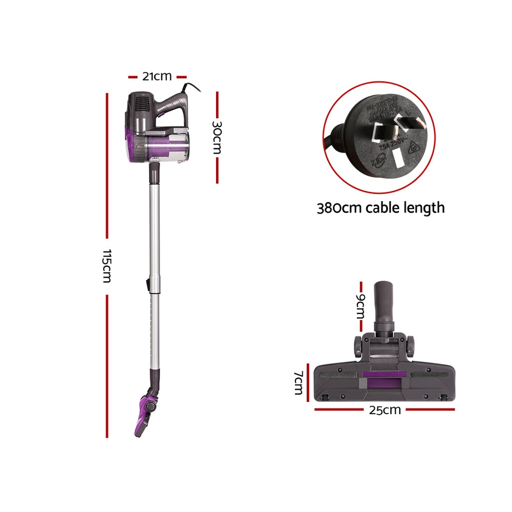 Handheld Bagless Vacuum Cleaner (Corded) 500W Purple - Homecoze