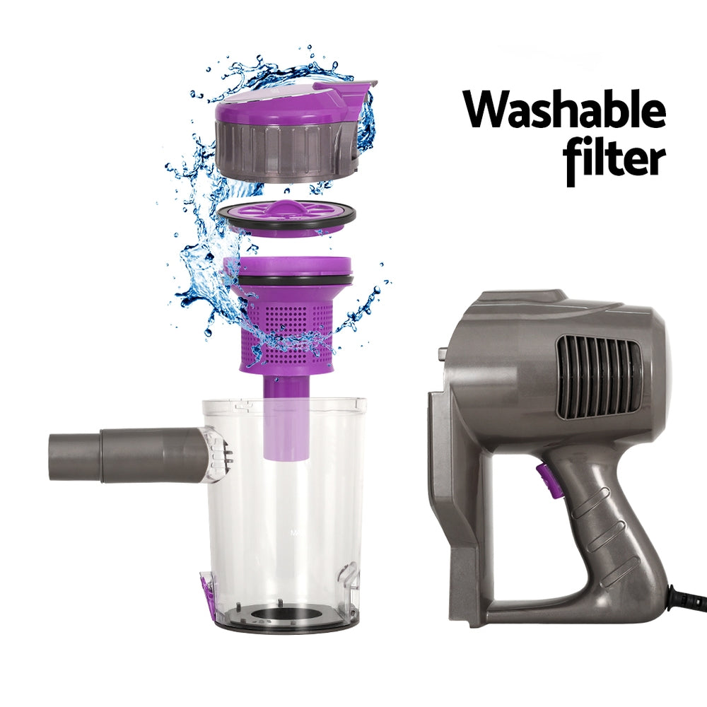 Handheld Bagless Vacuum Cleaner (Corded) 500W Purple - Homecoze