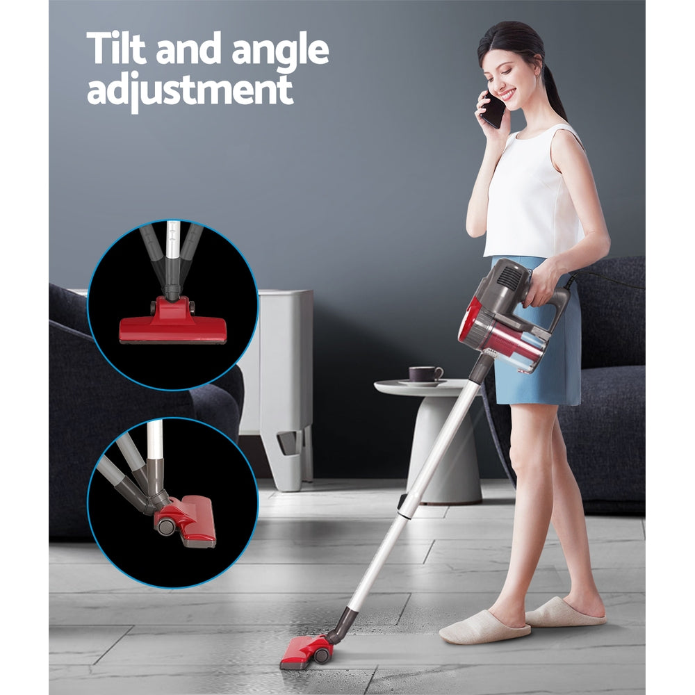 Handheld Bagless Vacuum Cleaner (Corded) 500W Red - Homecoze