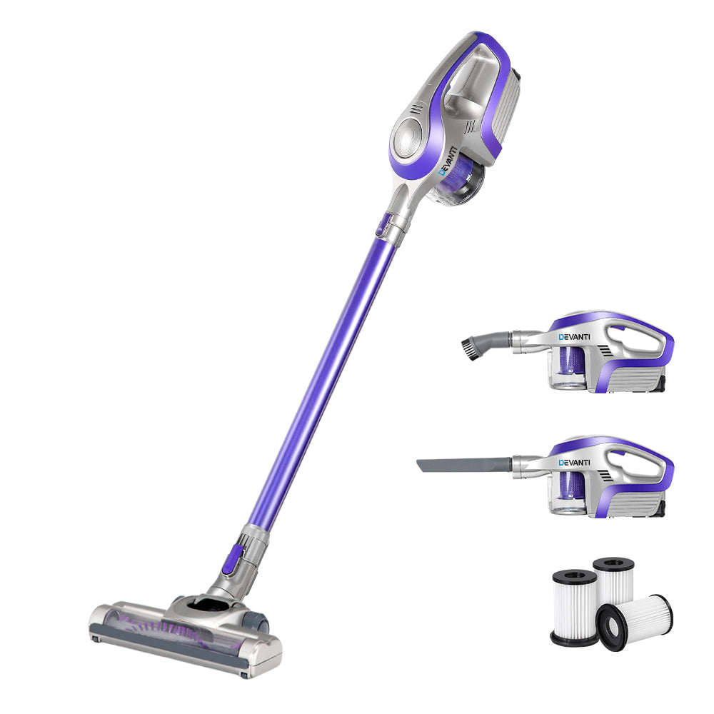 Handheld 150W Cordless Stick Vacuum Cleaner with HEPA Filter – Purple - Homecoze