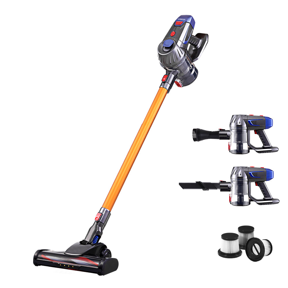 Handheld 150W Cordless 2-Speed Stick Vacuum Cleaner with HEPA Filter - Gold - Homecoze