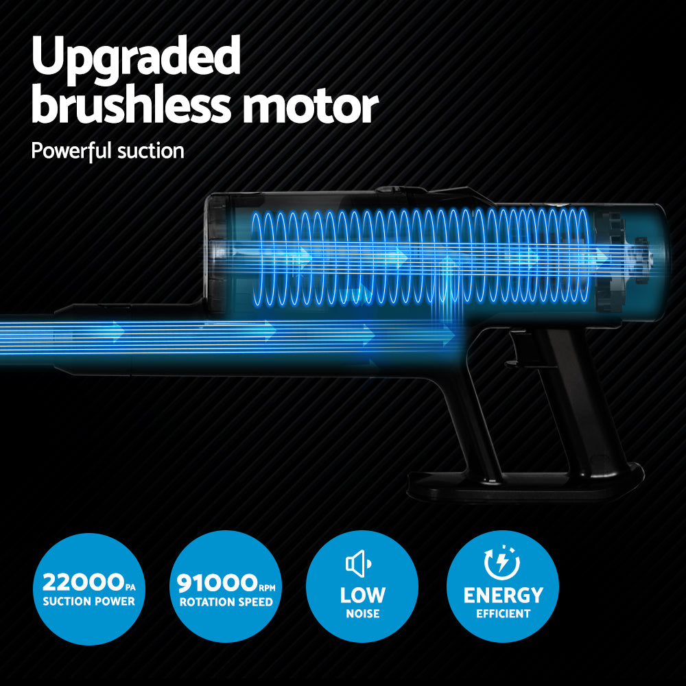 Handheld Vacuum Cleaner with Mop Head 350W Grey - Homecoze