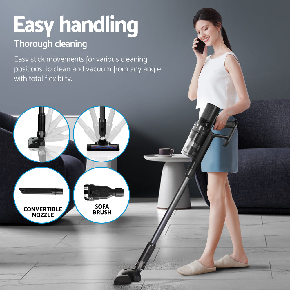 Handheld Vacuum Cleaner with Mop Head 350W Grey - Homecoze