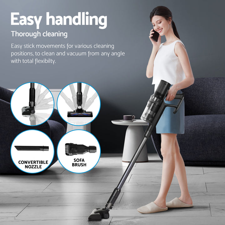 Handheld Vacuum Cleaner with Mop Head 350W Grey