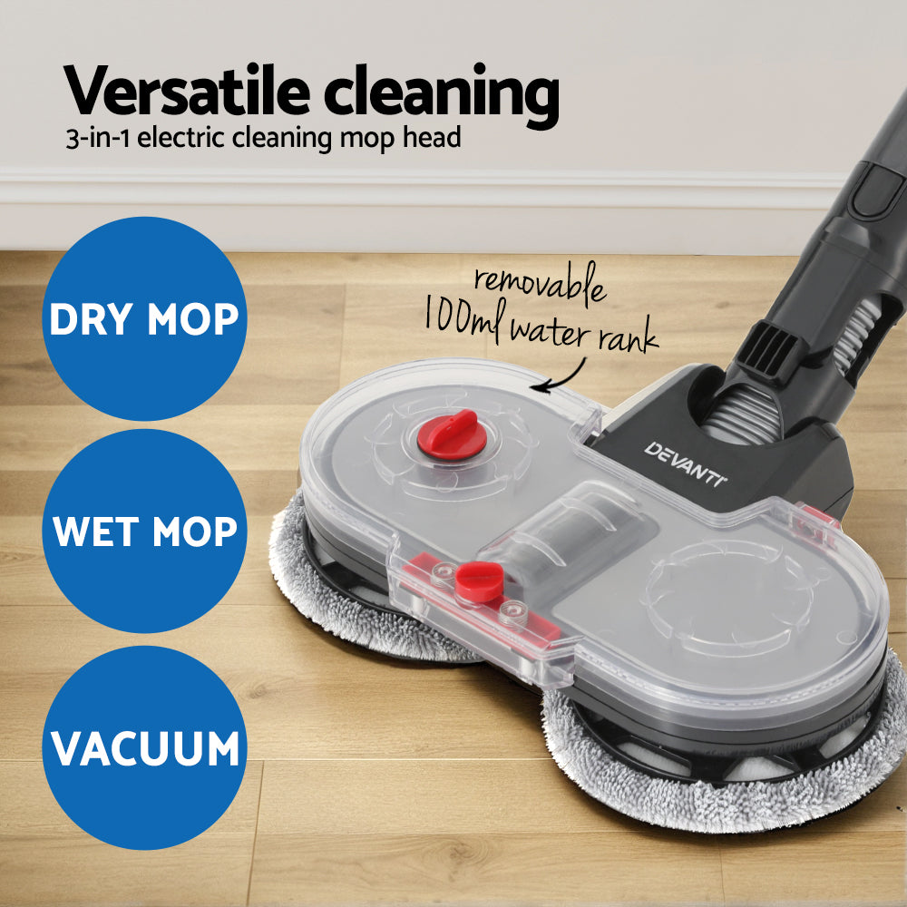 Handheld Vacuum Cleaner with Mop Head 350W Grey